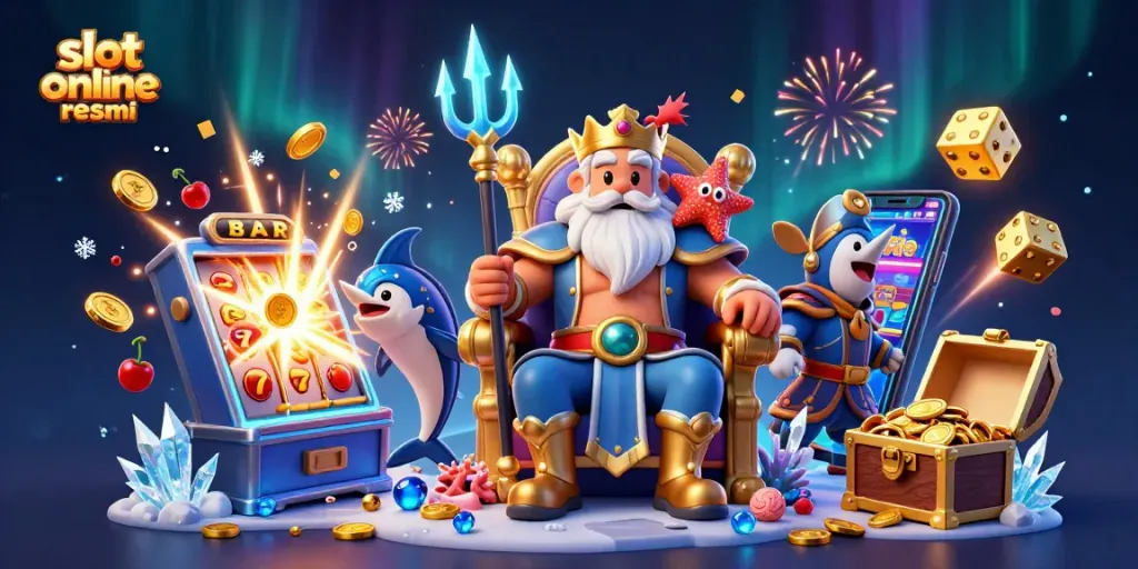 Spin the reels and win with slot online resmi in this vibrant casino illustration.