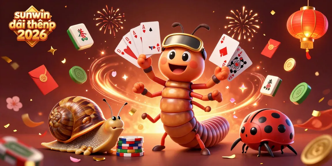 Experience the vibrant energy of sunwin đổi thưởng 2026 with a dynamic casino scene featuring unique cartoon characters and festive elements.